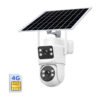 4G LTE Cellular Solar Security Camera Outdoor Wireless, Solar Operated Surveillance Camera No WiFi, Dual Lens with SIM Card UAE